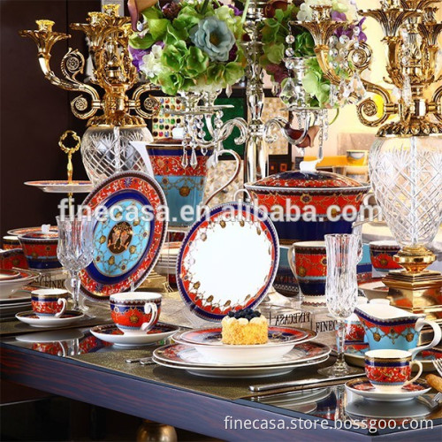 10.5 Inches Luxury Bone China Fish Design Dinner Plate